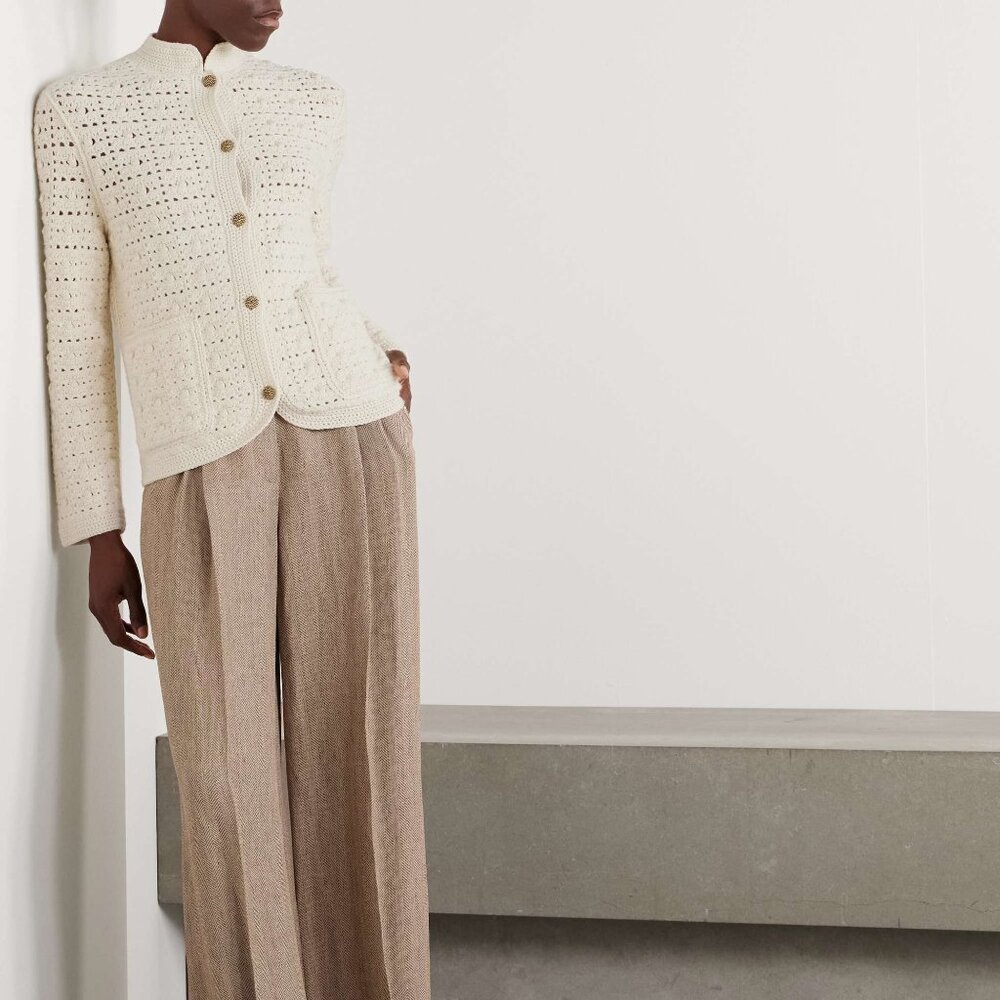 LORO PIANA Arola crocheted cashmere-blend cardigan